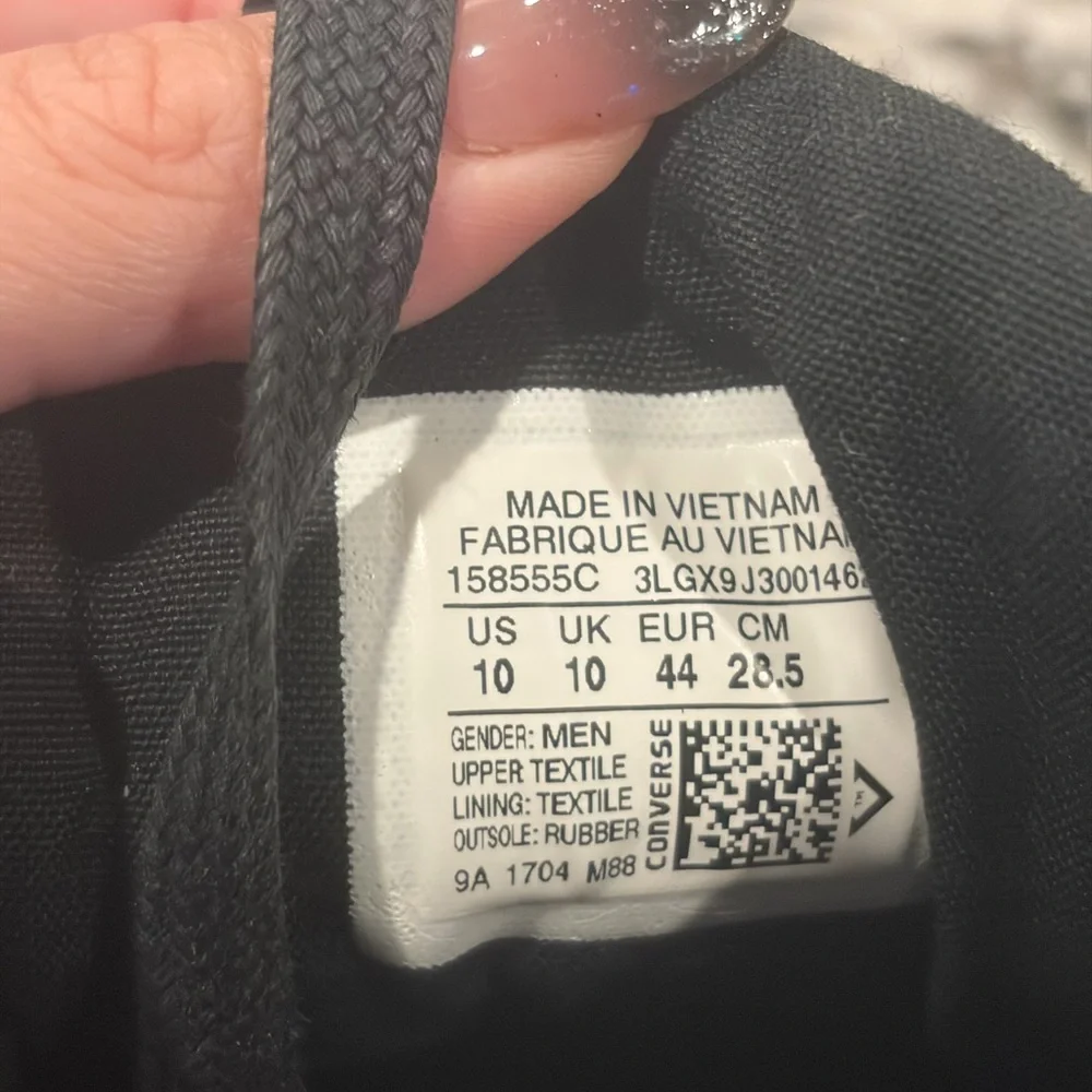 Men's Converse Black and White High Top Sneakers - Picture 5 of 5